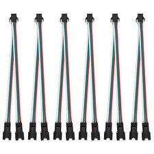 8Pcs JST SM 3Pin 1 to 2 Connectors 22AWG Wire Female/Male LED Connector 15cm ...