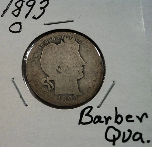1893-O Silver Barber Quarter