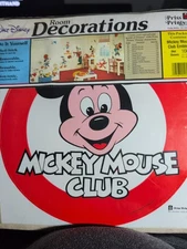 VTG Priss Prints Mickey Mouse Club Selfstick Emblem Removable Disney 12"X12" NEW