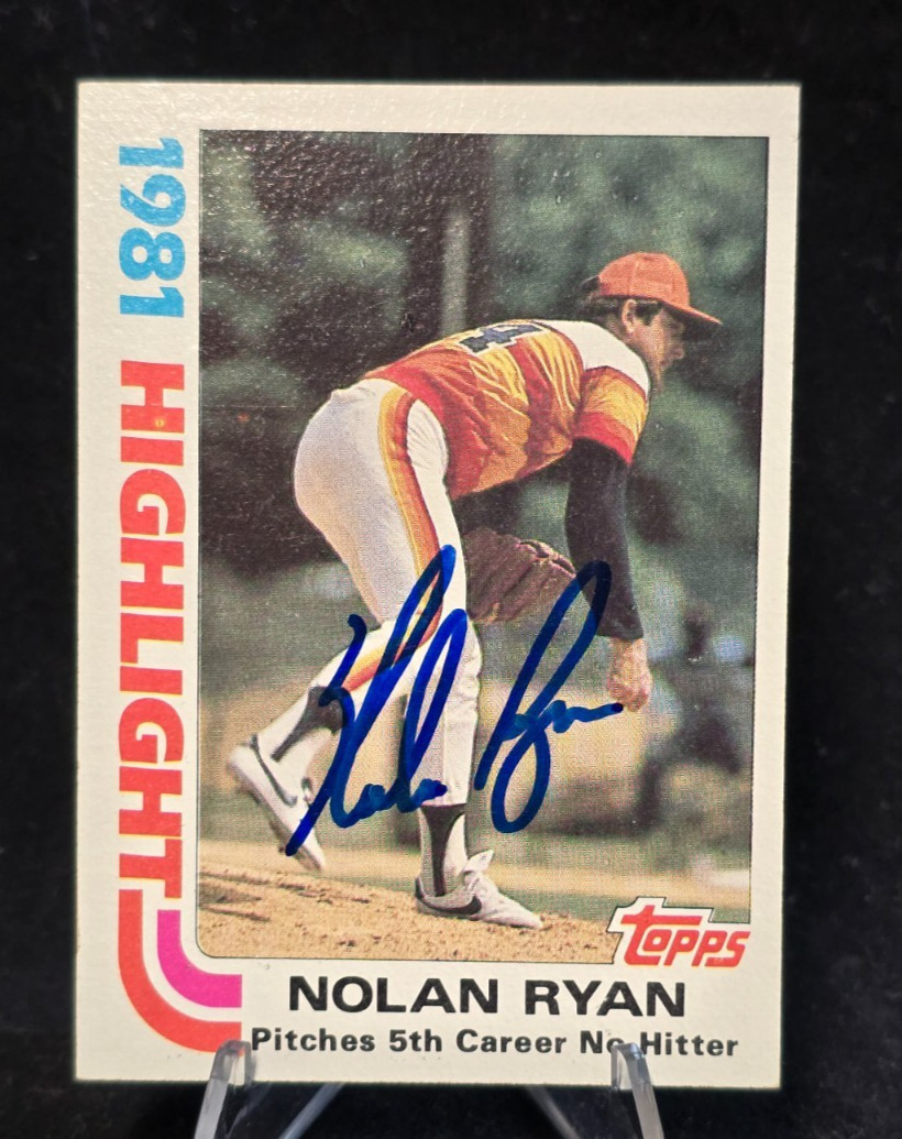 1982 Topps #5 ~ Nolan Ryan Auto Autograph