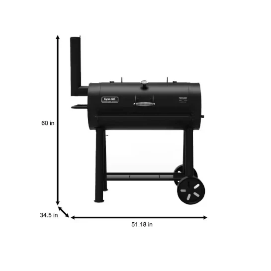 Parrilla de carbón de barril de alta resistencia Signature, DGSS675CB-D negra grande (1 pasillo) Foto 3 de 3