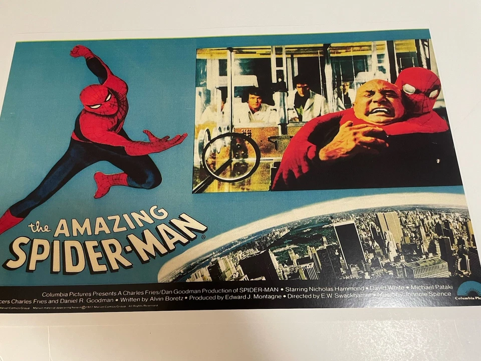 PIN MARVEL COMICS EL INCREÍBLE HOMBRE ARAÑA REY AÑOS 70 T.V PIN UP CARTEL SHOW NUEVO. Foto 3 de 3