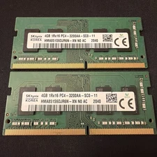 SKhynix 8GB (2x4GB) 1Rx16 PC4 3200AA (3200MHz)HMA851S6DJR6N-XN SODIMM Laptop RAM
