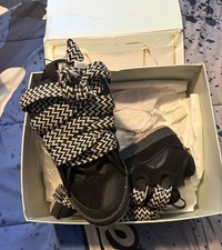 Lanvin Curb Sneakers Black and White Laces White Size 12