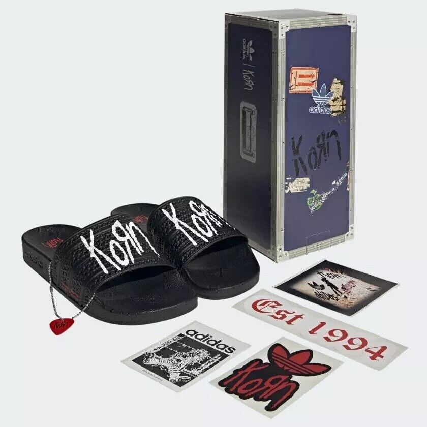 Adidas x Korn Adilette Slides | Mens Size 11 | Stickers Adidas x Korn Adilette Slides | Mens Size 11 | Stickers