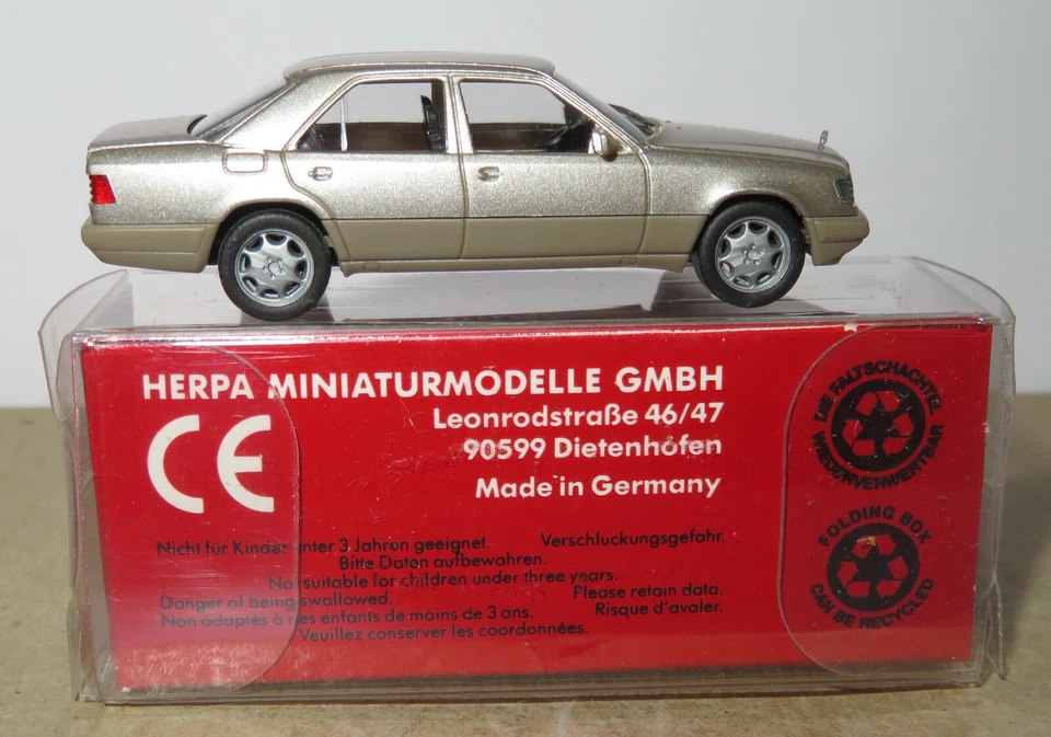 HERPA HO 1/87 MB MERCEDES-BENZ E 320 LIMOUSINE GRIS CLAIR METAL #031424 IN BOX - Photo 3/4