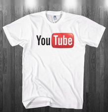 YouTube logo T-shirt You Tube broadcast youtuber white Shirts Adult Kids sizes