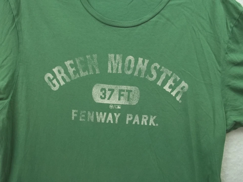 Green Monster Fenway Park Mens Green Distressed Graphic T Shirt Size L by '47 - Image 4 of 4