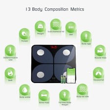 Bluetooth Digital Body Weight Scales BMI Muscle Weighing Composition Analyzer 