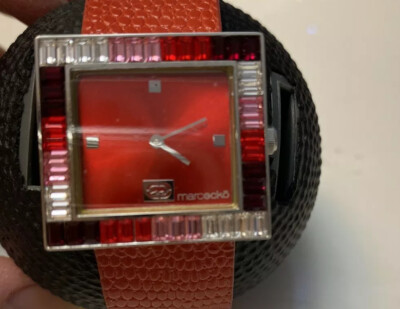 marc ecko Ladies Watch Red Leather  Strap Nwt