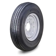 ZEEMAX Trailer Tire Assembly ST225/90D16 10-Ply Silver Mod Rim 8 Lug on 6.5"