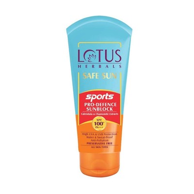 Lotus Herbals Safe Sun Sports Pro Defence Sunblock 40 Gm SPF 100+| Pa+++ Skin