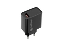 5901969443073 Natec NetzladegerÄT Ribera USB-A 18W Schwarz Natec