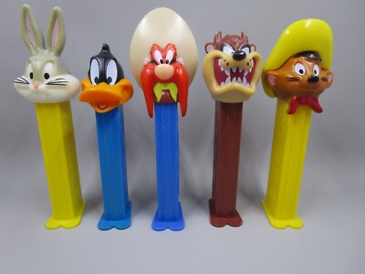 Pez Dispensers WarnerBro: Bugs Bunny, Daffy, Yosemite Sam, Taz & Speedy Gonzales