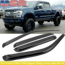 For Ford F250 F350 Super Duty Crew Cab 99-16 Window Visor Rain Guard Vent Shade