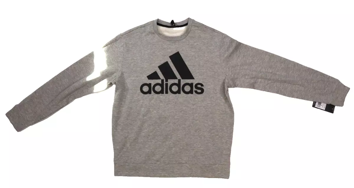 Adidas 3 stripe grey sweatshirt new arrivals