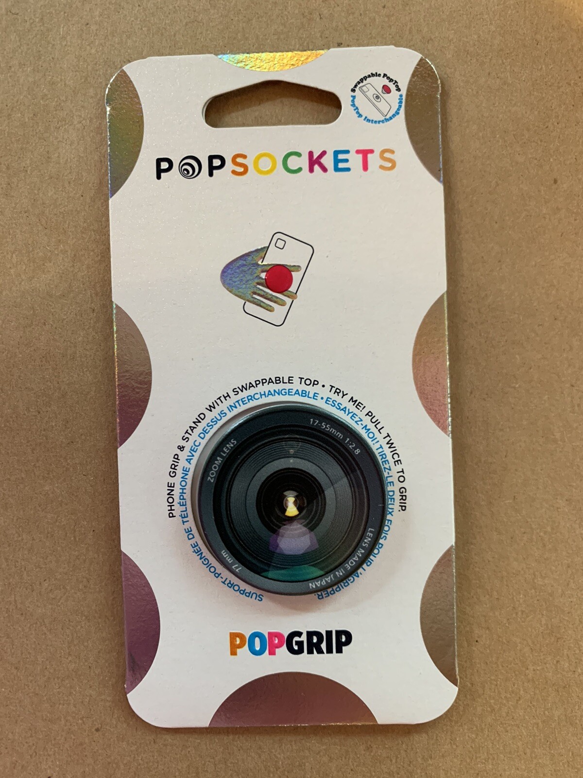 Popsocket•Shutter. Swappable Top•Premium•Phone Grip &Stand•Black Base-image