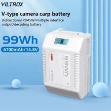 VILTROX BP-V99 V50 V150 Mini V-Mount Battery PD USB-C 99Wh V-locking Power Bank 