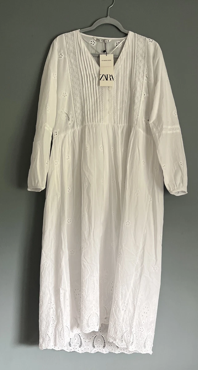 White cotton cheap dress zara