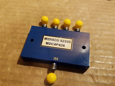 Microwave Distributors Co Midisco 52335 MDC4P426 4-Way RF Power Divider SMA(f)
