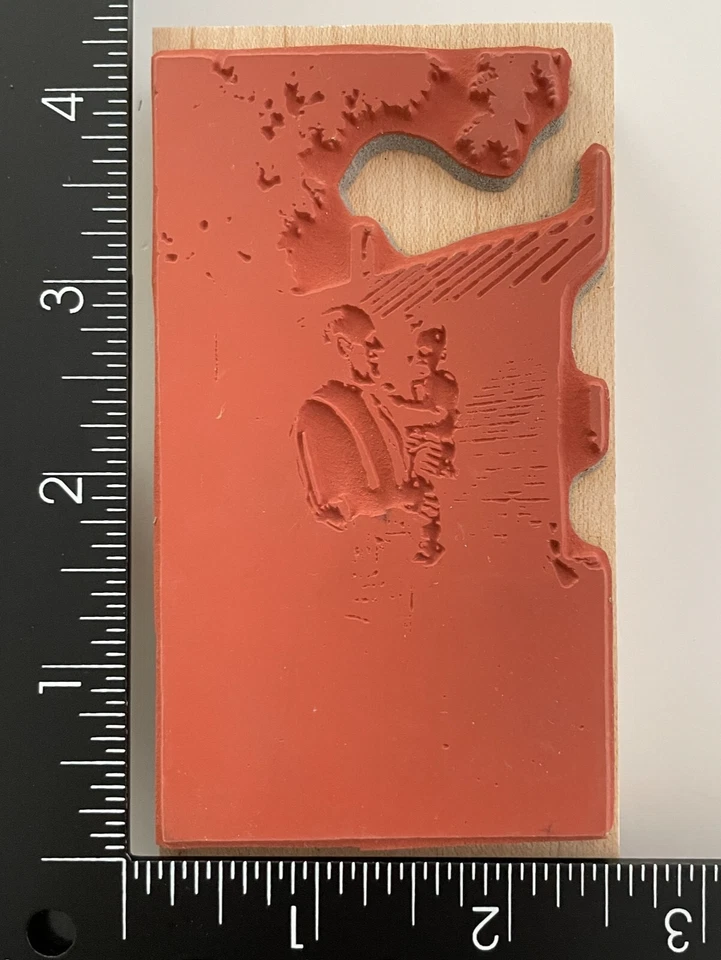 Sello de goma Penny Black A Lost Art Abuelo Niño foto vintage 502L Foto 2 de 4