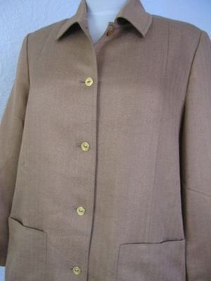  VERSE - moderne  goldbeige JACKE mit Wolle + 3/4 Arm Gr.40 NEU