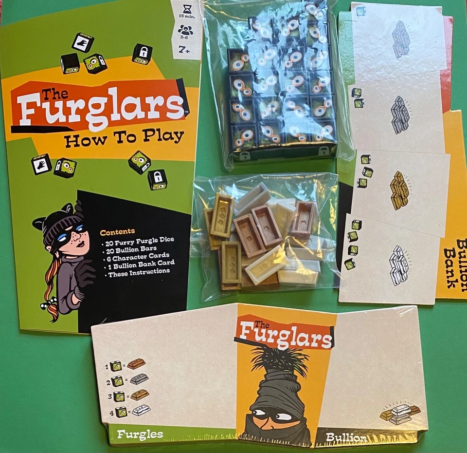 Furglars Family Friendly  Game Dice Rolling Party Fun Board Game Bananagrams - Image 2 of 4