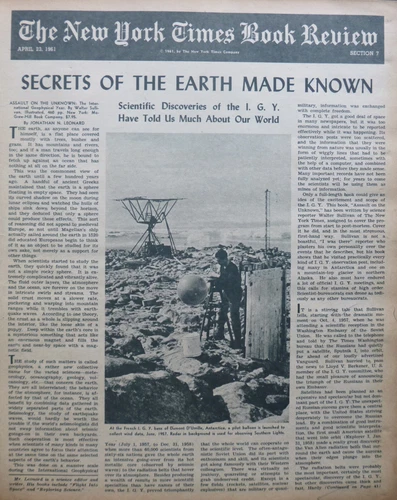 1961 April 23 PILOT BALLOON SULLIVAN LEONARD SCIENSE NY Times Book Review