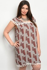 Women's Plus Size  Multicolor Beach Coverup Sundress