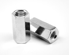3/8"-16 x W9/16" x L1 3/4" Coarse Grade A Hex Rod Coupling Nut Zinc