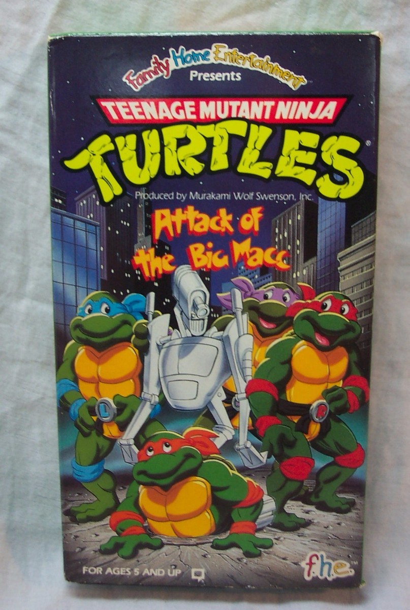 TEENAGE MUTANT NINJA TURTLES Attack of the Big Macc VHS VIDEO