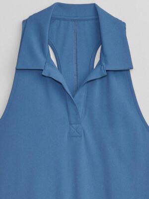 how to fit a dress without sewing Polo Collar Zipper Tennis Golf Dresses Navy Athletic Dresses