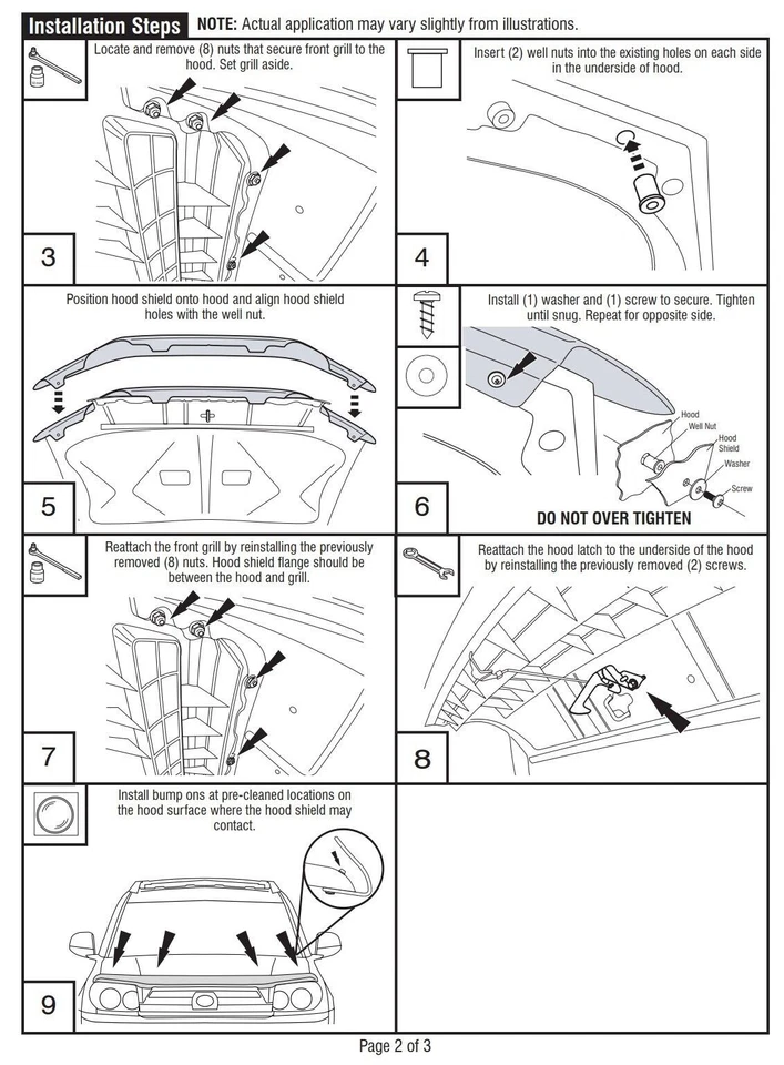 Protector de capó AVS BugFlector II deflector protector contra insectos para Toyota 4Runner 03-2005 Foto 3 de 3