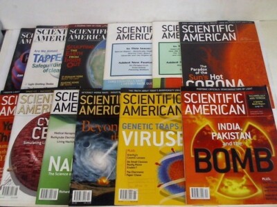 Scientific American: Year 2001, Volume 265. 12 booklets