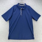 Oakley Mens Polo Large L Short Sleeve Camisa Polyester Blue Casual Logo 