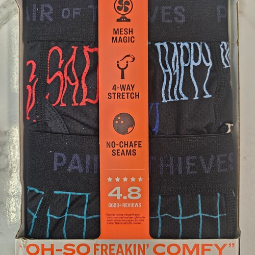 Paquete de 2 pares de calzoncillos boxer mágicos de malla súper ajustados Thieves para hombre talla pequeña surtido - Imagen 4 de 68