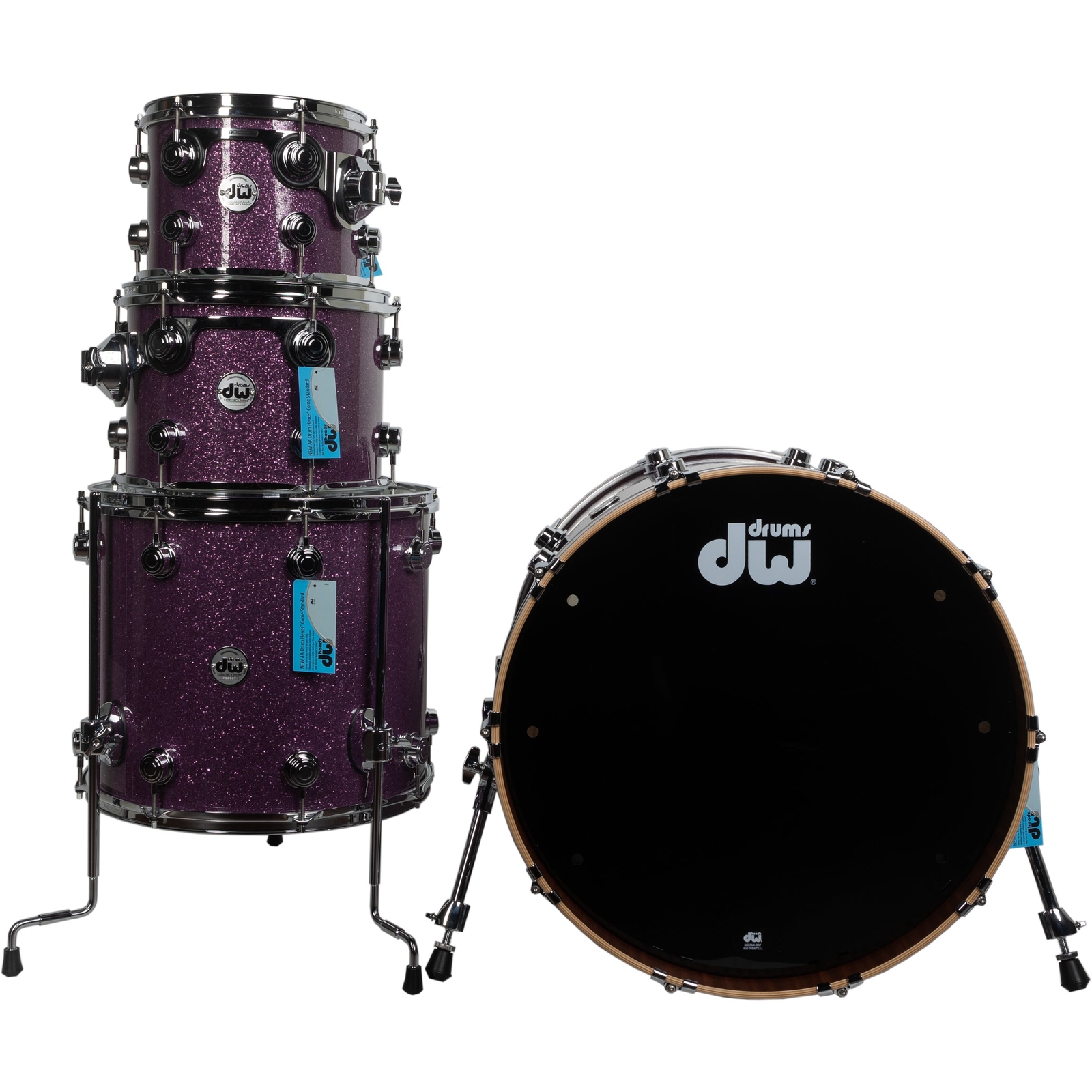 Набор из 4 частей для коллекционирования Drum Workshop Collectors Series - Фиолетовое стекло