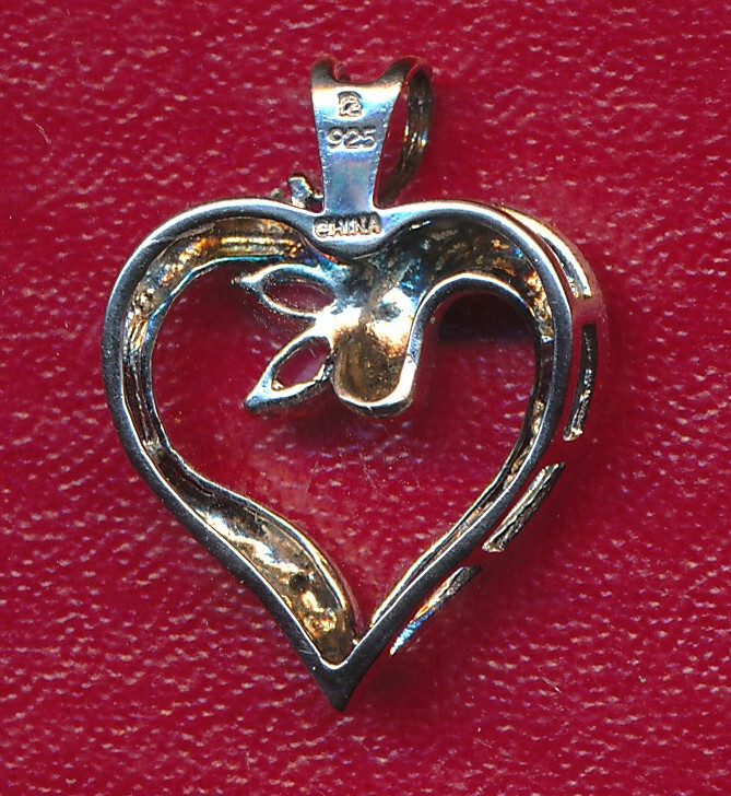 925 STERLING SILVER ROSS SIMONS RUBY DIAMOND HEAR… - image 2