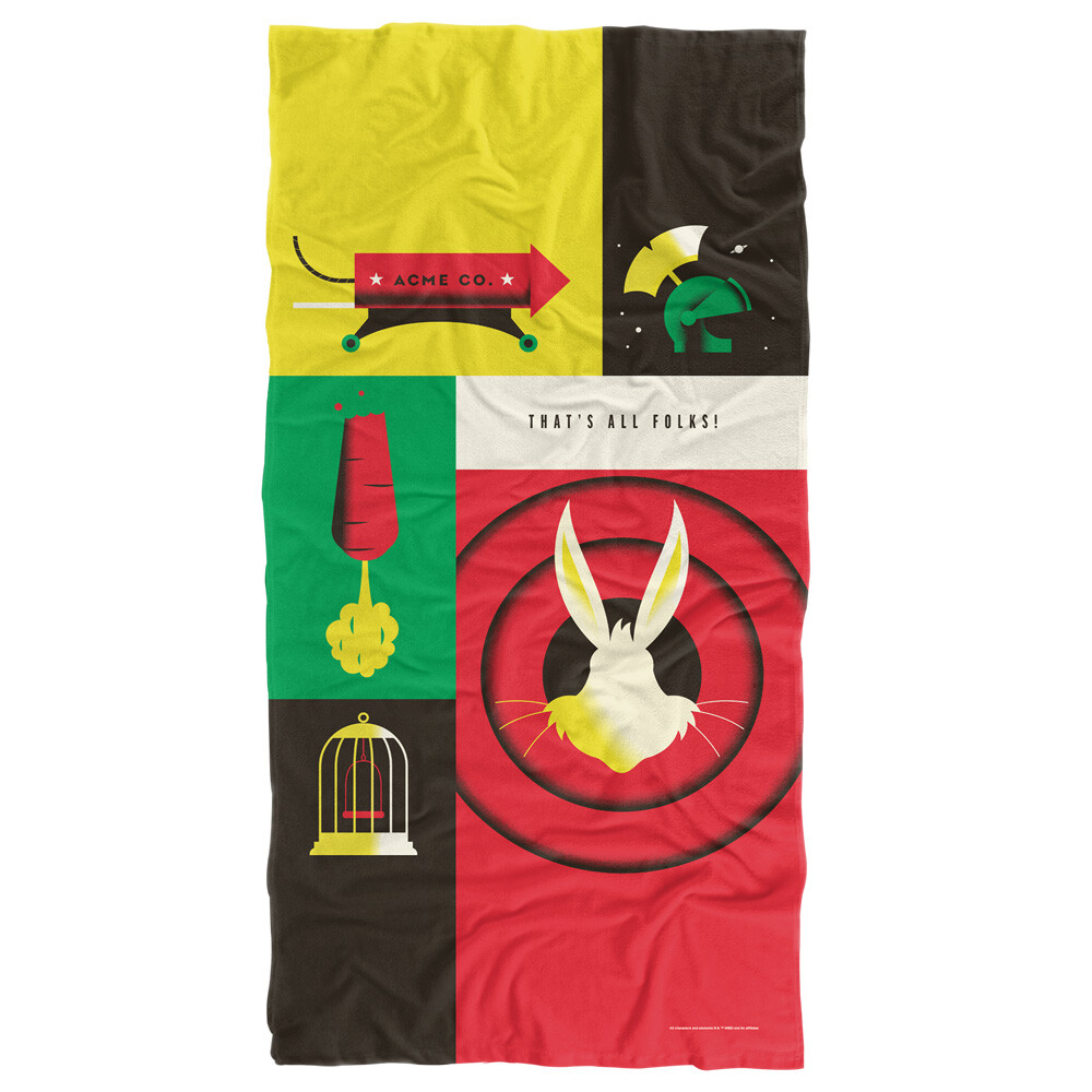 WB 100 Looney Tunes Icons Beach Towel 30x60 Inches