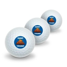 Dump Donald Trump with Poop Novelty Golf Balls 3 Pack
