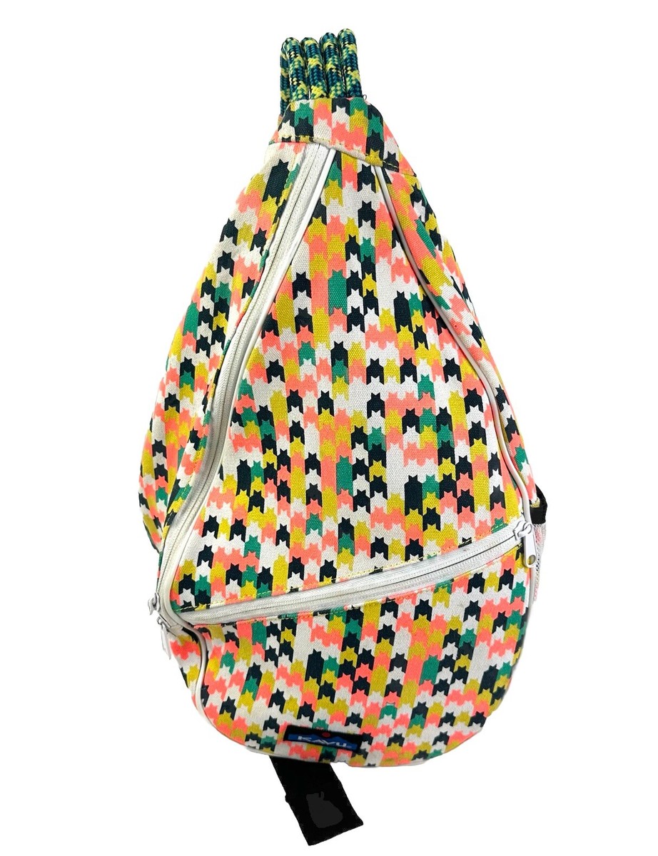 Kavu Rope Sling Bag Canvas Shoulder Bag Large Backpack Travel School Book  Bag