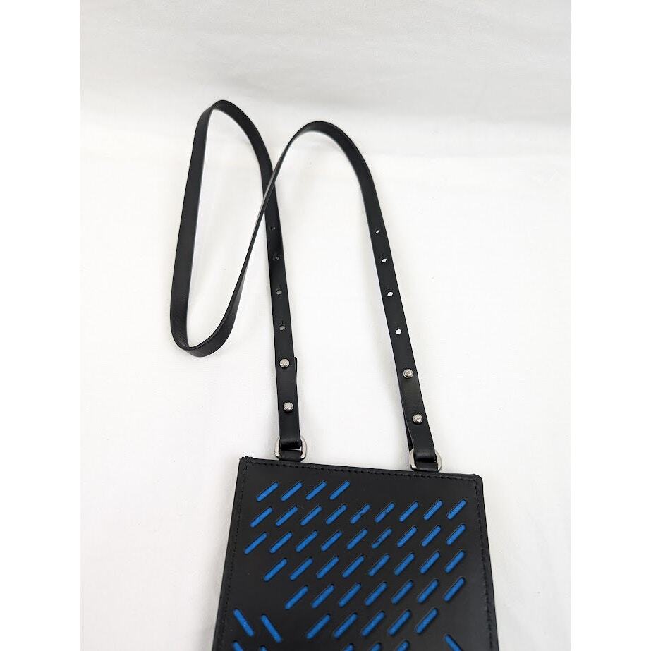 Bottega Veneta Q:2 / Paper Calf Perforated Case in Nero BNWT Bottega Veneta Q:2 / Paper Calf Perforated Case in Nero BNWT