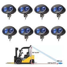 8Pack LED Forklift Lights, Safety Blue Fork Light Spot for Warehouse Warning 8W