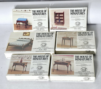 ***(Lot of 6) Vintage (The House of Miniatures) Dollhouse Furniture (Sealed)***