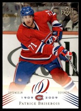 2008-09 Upper Deck Montreal Canadiens Centennial Patrice Brisebois Montreal