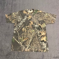 Vintage 90s Camo Pocket T-Shirt Size XL Real Tree Forest Hunting Tee