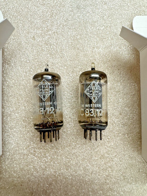 Telefunken ECC83 12AX7 Tube Smooth Plate Germany Used Pair