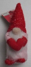 New Gnome Figurine Plush Valentines Heart Red...