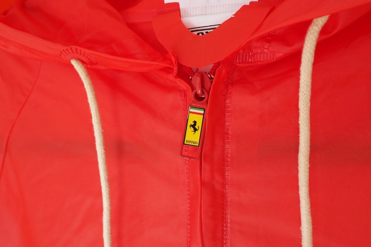 Vintage FERRARI Jacket Raincoat F1 Racing Team Retro Size XL