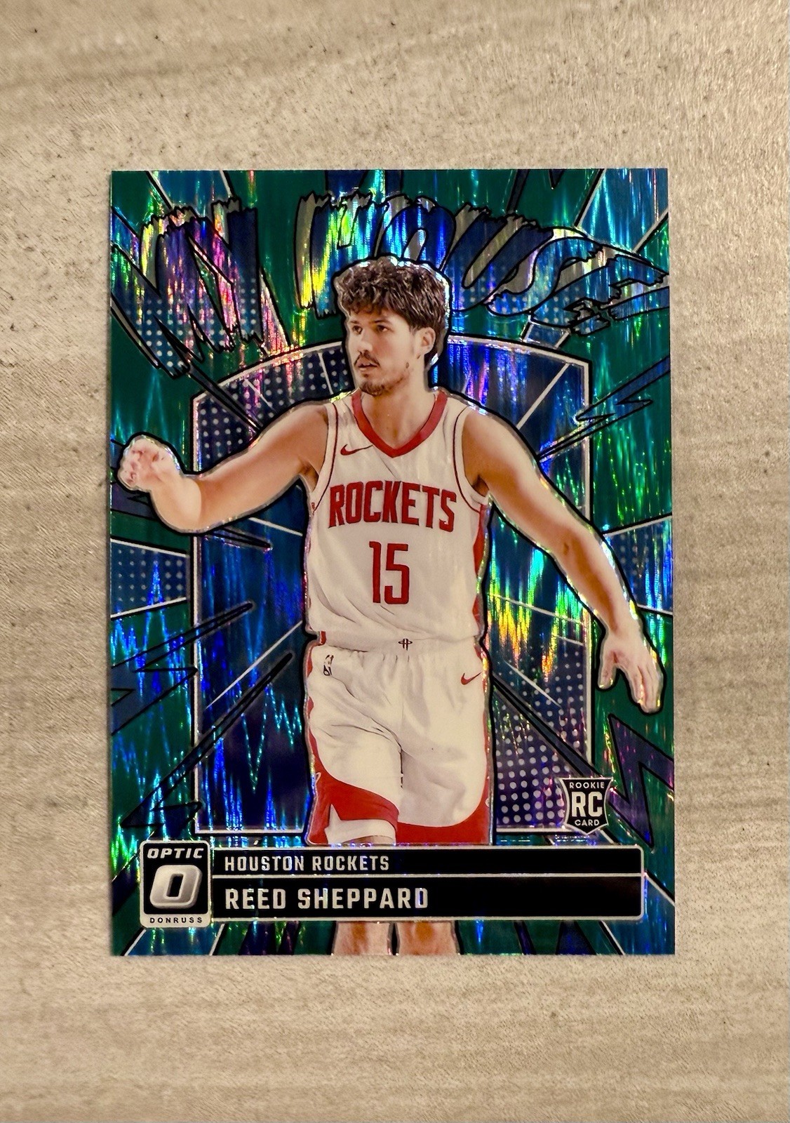 2024-25 Panini Donruss Optic My House Reed Sheppard RC Green Shock /149